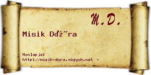 Misik Dóra névjegykártya